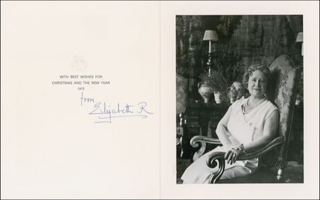 Lot #309 Elizabeth (Queen Mother): Christmas greetings to one of her most trusted servants - Image 1