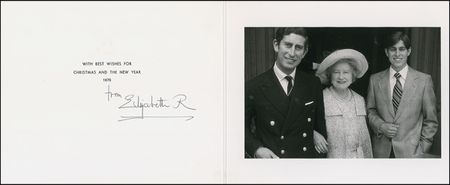 Lot #309 Elizabeth (Queen Mother): Christmas greetings to one of her most trusted servants - Image 2