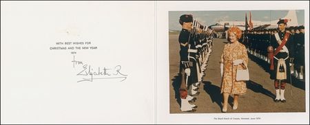 Lot #309 Elizabeth (Queen Mother): Christmas greetings to one of her most trusted servants - Image 3