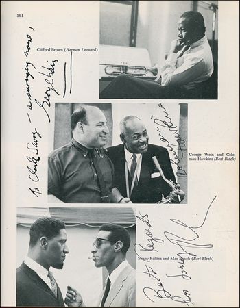 Lot #818 Jazz Encyclopedia: CATS AND JAMMERS: Classic jazz reference signed by more than 200 greats, including ARMSTRONG, COLTRANE, DAVIS, ELLINGTON, MONK, and WATERS - Image 11