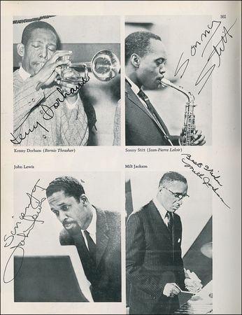 Lot #818 Jazz Encyclopedia: CATS AND JAMMERS: Classic jazz reference signed by more than 200 greats, including ARMSTRONG, COLTRANE, DAVIS, ELLINGTON, MONK, and WATERS - Image 12
