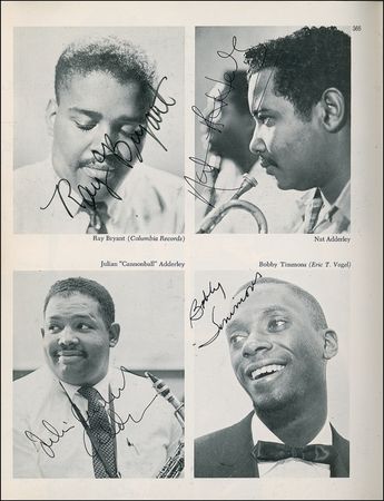 Lot #818 Jazz Encyclopedia: CATS AND JAMMERS: Classic jazz reference signed by more than 200 greats, including ARMSTRONG, COLTRANE, DAVIS, ELLINGTON, MONK, and WATERS - Image 13