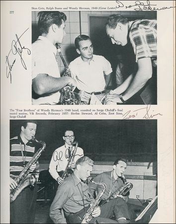 Lot #818 Jazz Encyclopedia: CATS AND JAMMERS: Classic jazz reference signed by more than 200 greats, including ARMSTRONG, COLTRANE, DAVIS, ELLINGTON, MONK, and WATERS - Image 8