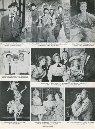 Lot #1273 Vintage Television Pictorial History: MUST SEE TV: Vintage history of television signed by more than 275, from JAYNE MANSFIELD to CAPTAIN KANGAROO - Image 4