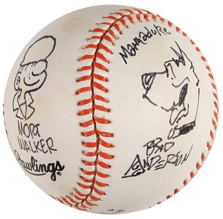 Lot #674 Cartoonists Baseball - Image 2
