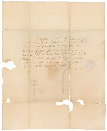 Lot #79 Free Frank: John Quincy and Louisa Catherine Adams: The ADAMSES write to a nephew in the military: “A most ardent desire to see you released from the tiresome bondage of your present service” - Image 2