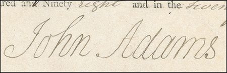 Lot #1 John Adams: AMERICA AT SEA: ADAMS signs a 1798 naval appointment - Image 2