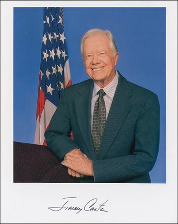 Lot #31 Jimmy Carter Signed Photograph