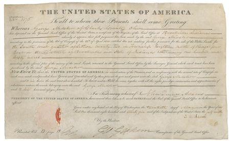 Lot #3 John Quincy Adams Signed Document
