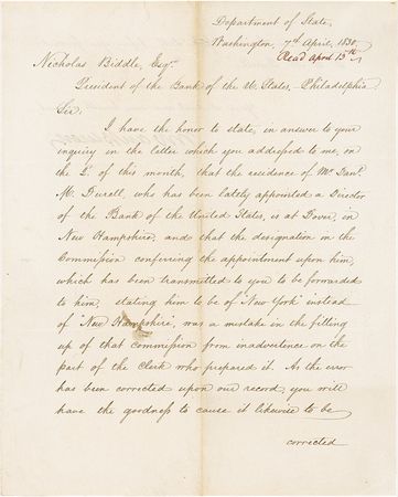 Lot #234 Martin Van Buren Signed Letter - Image 1