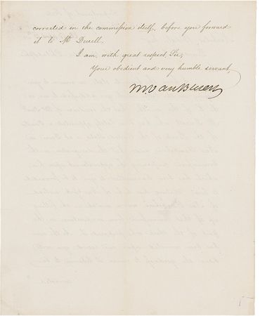 Lot #234 Martin Van Buren Signed Letter - Image 2