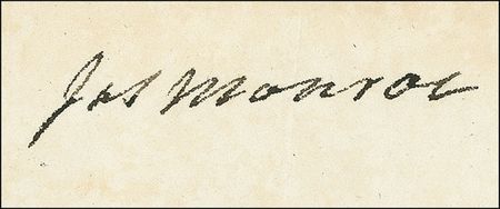 Lot #149 James Madison and James Monroe: Signing a ship’s papers months before the outbreak of the War of 1812 - Image 2