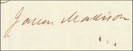 Lot #149 James Madison and James Monroe: Signing a ship’s papers months before the outbreak of the War of 1812 - Image 3