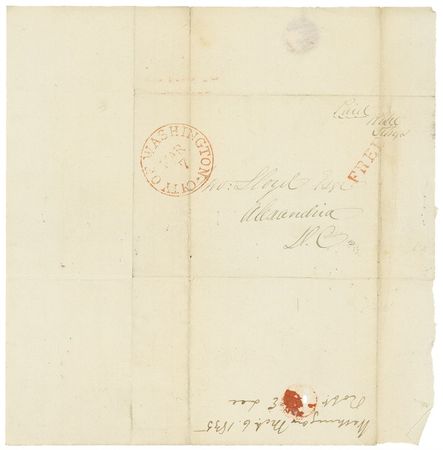 Lot #501 Robert E. Lee: Franking a letter as Army engineer - Image 2
