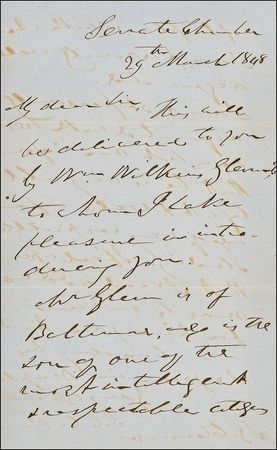 Lot #263 John C. Calhoun Handwritten Letter Signed - Image 1