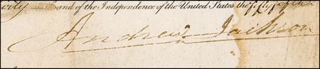 Lot #128 Andrew Jackson Signed Document - Image 2