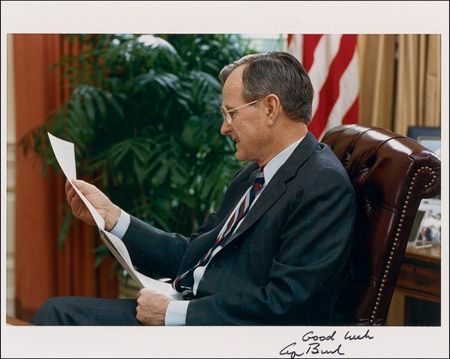Lot #16 George Bush Signed Photograph