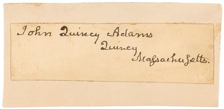 Lot #4 John Quincy Adams Signature