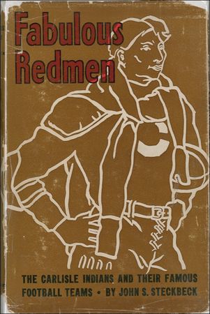 Lot #1696 Jim Thorpe: FABULOUS REDMEN: THORPE signs “the true life history of the most famous football teams ever known in America” - Image 2