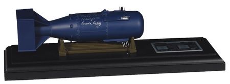 Lot #479 Enola Gay: Tibbets and Van Kirk: LITTLE BOY: Two Enola Gay crew members sign a model of the bomb that destroyed Hiroshima - Image 2