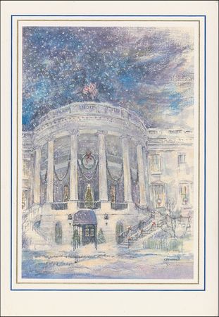 Lot #19 George and Barbara Bush Christmas Card - Image 2