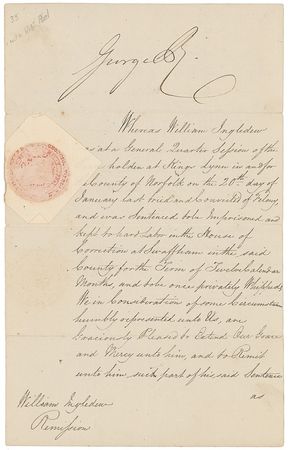 Lot #320 George IV and Robert Peel Signed Document - Image 1