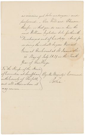 Lot #320 George IV and Robert Peel Signed Document - Image 2