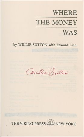 Lot #432 Willie Sutton Book - Image 1