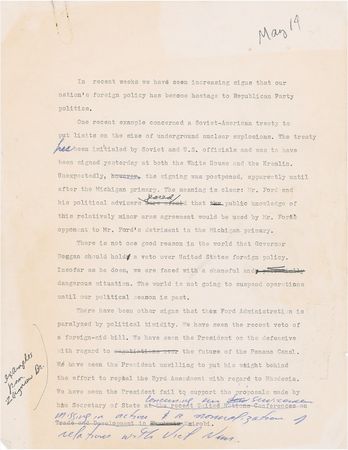 Lot #33 Jimmy Carter: On the campaign trail: “The Ford Administration is paralyzed by political timidity” - Image 2