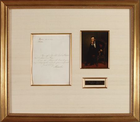 Lot #148 Abraham Lincoln: ?I SEND YOU MY AUTOGRAPH?: Republican presidential nominee LINCOLN signs a letter penned in the hand of ELMER ELLSWORTH, the first Northern casualty of the Civil War - Image 1
