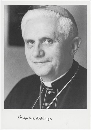 Lot #251 Benedict XVI Signed Photograph - Image 1