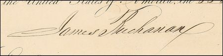 Lot #12 James Buchanan Signed Document - Image 2