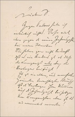 Lot #753 Johannes Brahms: “COMING ACROSS AS A VAIN AND CONCEITED COMPOSER”: BRAHMS complains to his publisher about the dating of his works - Image 1
