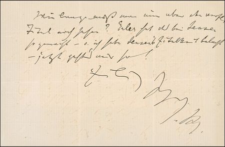 Lot #753 Johannes Brahms: “COMING ACROSS AS A VAIN AND CONCEITED COMPOSER”: BRAHMS complains to his publisher about the dating of his works - Image 3