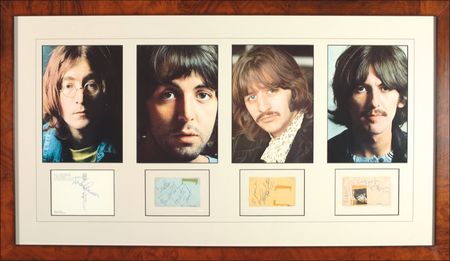 Lot #720 Beatles: FROM THEM TO YOU: Complete set of BEATLES signatures - Image 1