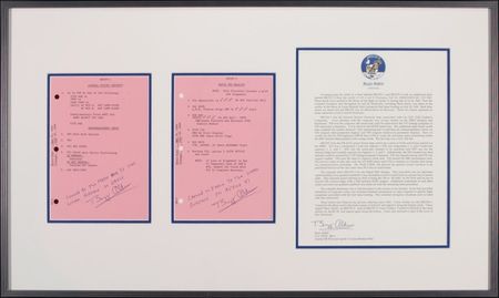 Lot #491 Buzz Aldrin: VERY HIGH DEFINITION: Original pages from the Guidance and Navigation Dictionary flown on the APOLLO 11 mission and signed by BUZZ ALDRIN - Image 1