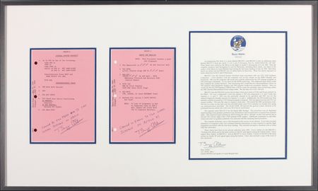 Lot #491 Buzz Aldrin: VERY HIGH DEFINITION: Original pages from the Guidance and Navigation Dictionary flown on the APOLLO 11 mission and signed by BUZZ ALDRIN - Image 2
