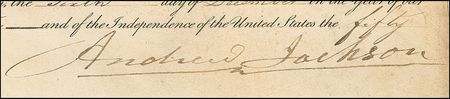 Lot #106 Andrew Jackson Signed Document - Image 2