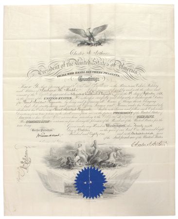 Lot #6 Chester A. Arthur Signed Document