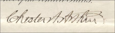 Lot #6 Chester A. Arthur Signed Document - Image 2