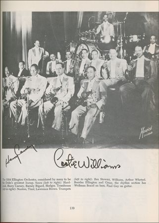 Lot #766 Jazz Greats Pictorial History: HOT TICKET: Classic jazz reference signed by more than 50, including MONK, BAKER, ARMSTRONG, HINES, and ELLINGTON - Image 2
