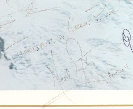 Lot #502 Neil Armstrong: STARS AND SPACEMAN: ARMSTRONG signs with BOB HOPE and friends - Image 2