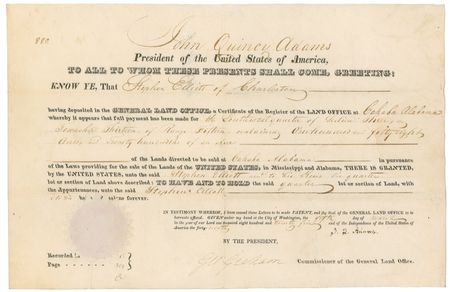 Lot #4 John Quincy Adams Signed Document