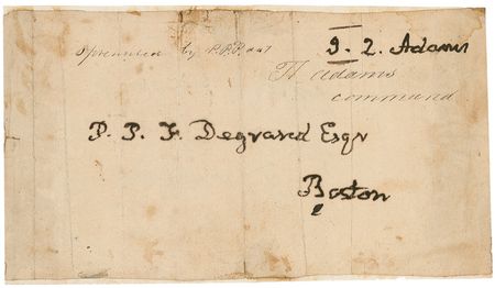 Lot #2 John Quincy Adams Free Frank