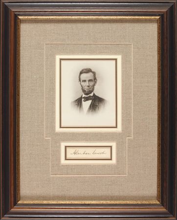 Lot #128 Abraham Lincoln Signed Document - Image 1