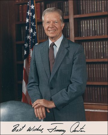 Lot #17 Jimmy Carter Signed Photograph