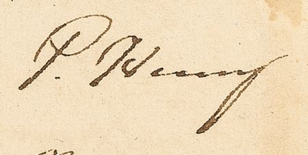 Lot #317 Patrick Henry: Signing a Virginia land grant - Image 2