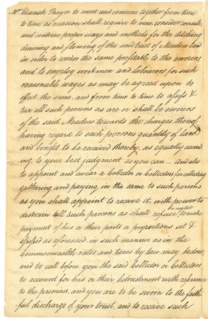 Lot #315 John Hancock: BIG DIG: HANCOCK authorizes an early Massachusetts drainage project - Image 2