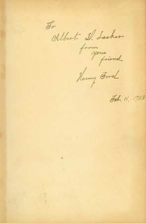 Lot #295 Henry Ford: The auto billionaire inscribes to an advertising pioneer - Image 1
