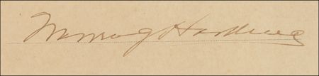 Lot #82 Warren G. Harding Signed Document - Image 2